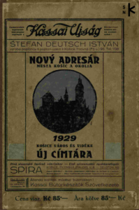 Foto: Nový adresár mesta Košíc a okolia z roku 1929. 