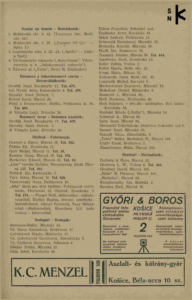 FOTO: Nový adresár mesta Košíc a okolia (SB 4615 D1) z roku 1929 - zoznam obyvateľov podľa povolaní.