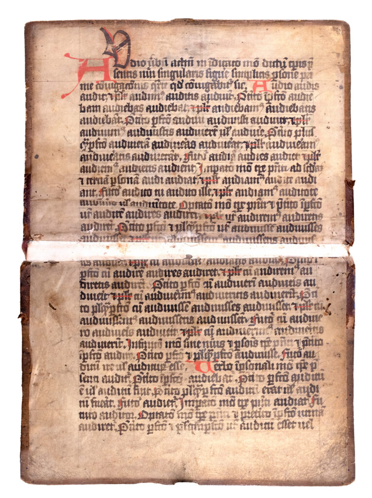 foto pergamenový rukopisný zlomok